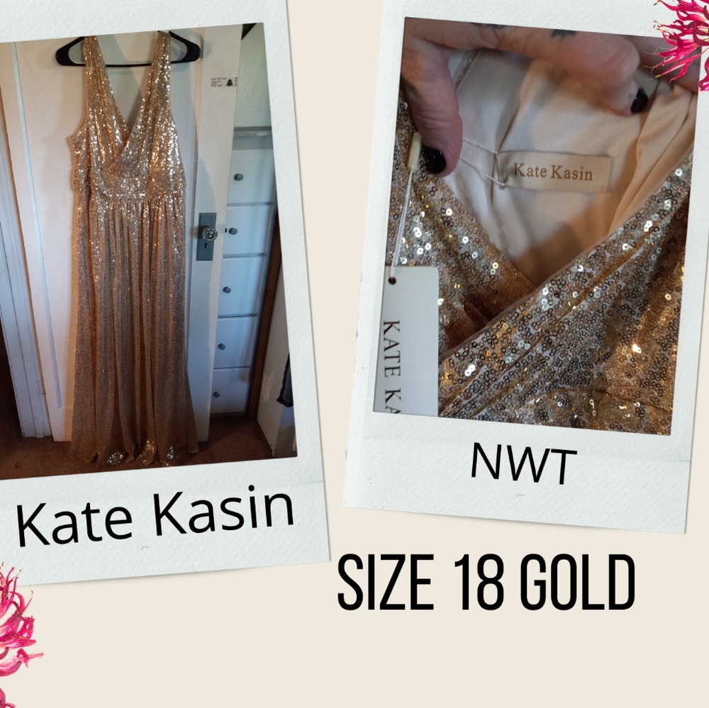 Kate Kasin NWT sequin gown